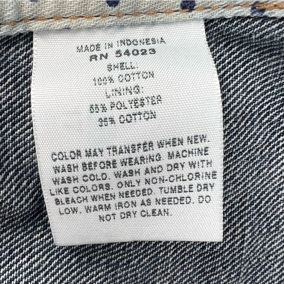 GAP 1969 Front Zip Front Zipper Pockets Jean Jacket Size Small Tall Women's - Picture 6 of 6